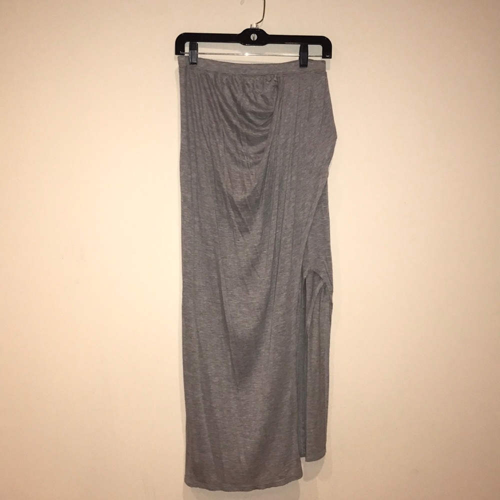 Gray Maxi Skirt
